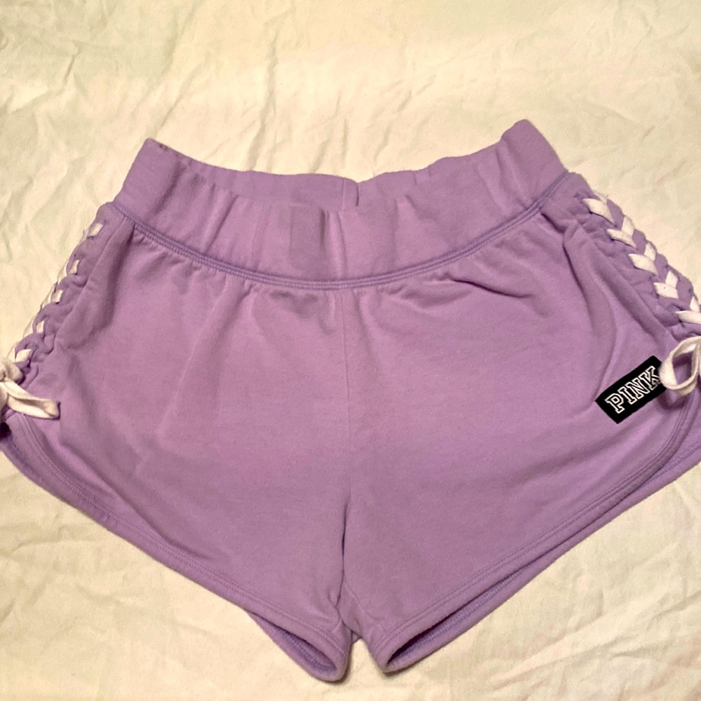 Vintage PINK Victoria Secret |Lace up Skater Girl Shorts Lavender